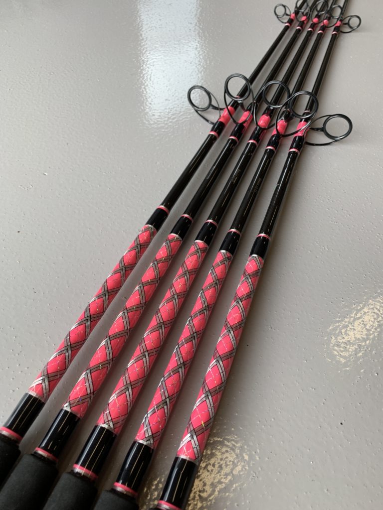 Pink Fishing Rod. 7 ft 2 Sections. Great for spinning or general