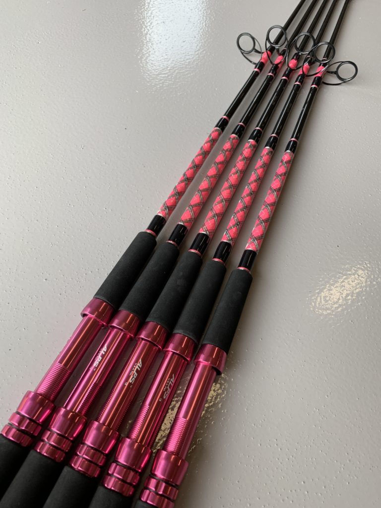 7' 15-25# Graphite Spinning Rod (Pink)