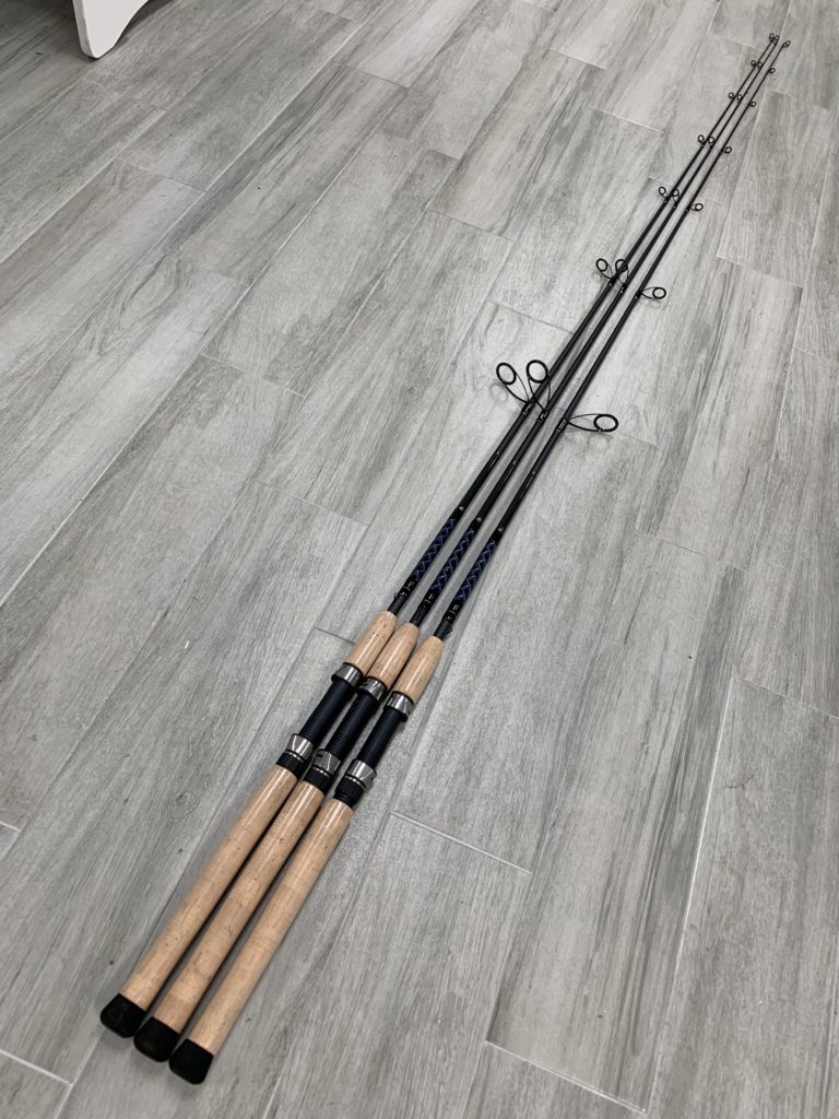 7′ Carbon Fiber Blue/Gold Inshore Spinning Rods – Connley Fishing
