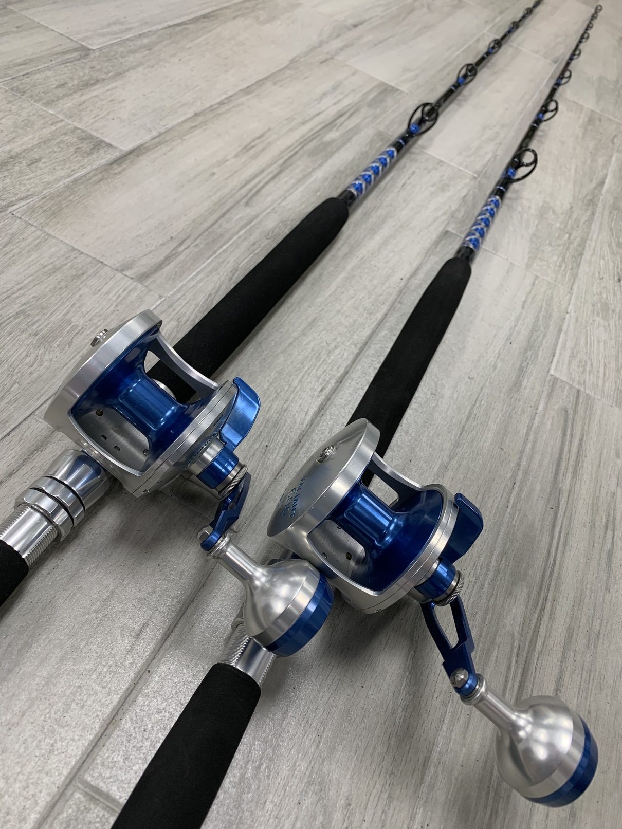 7′ Diamond Series Kingfish 20-50 “Blue Young Guns” w/ Accurate Valiant 600  – Connley Fishing
