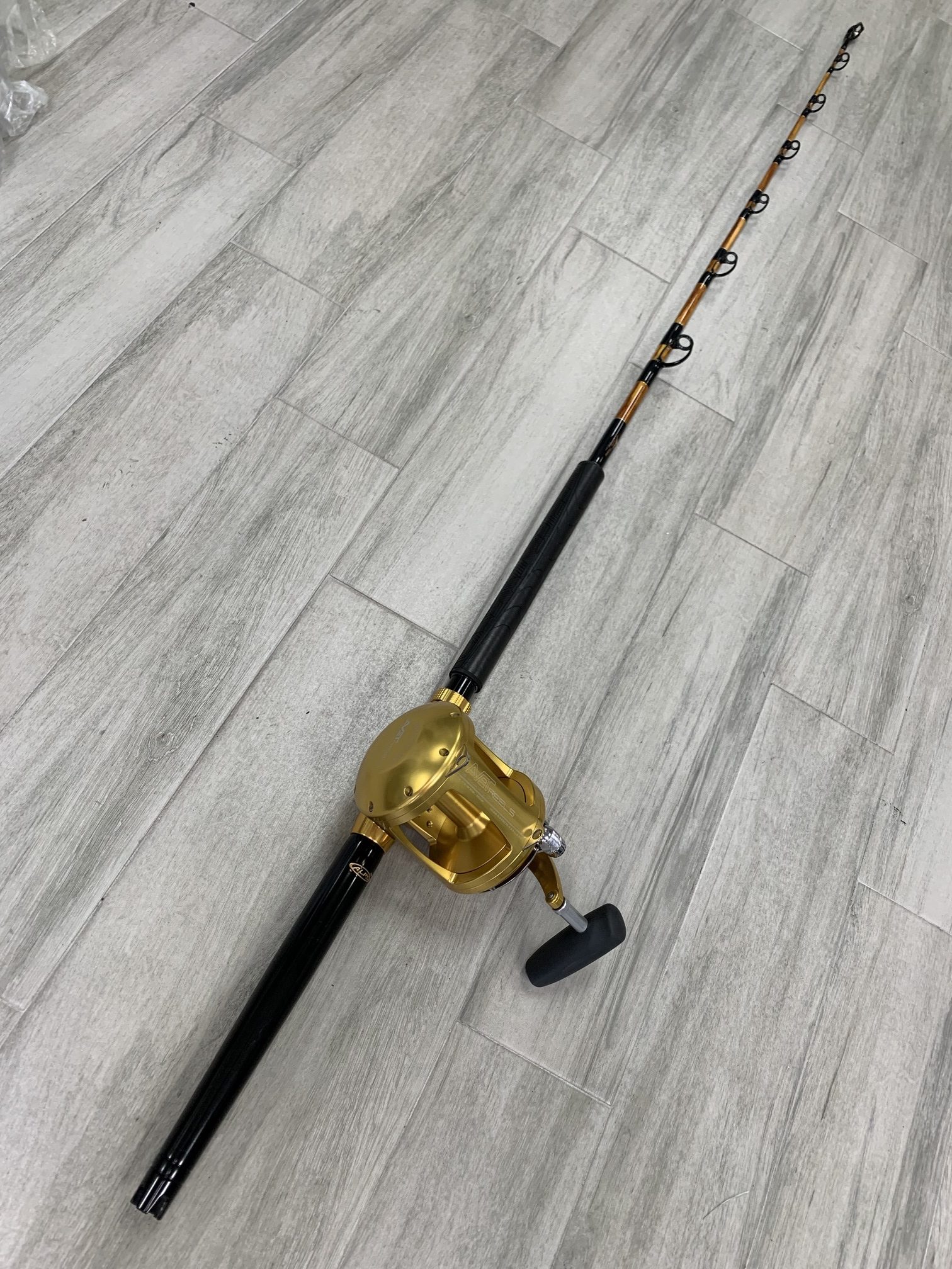 6′ Stand Up 50-100# with Avet EXW 50 2 Speed Gold – Connley Fishing