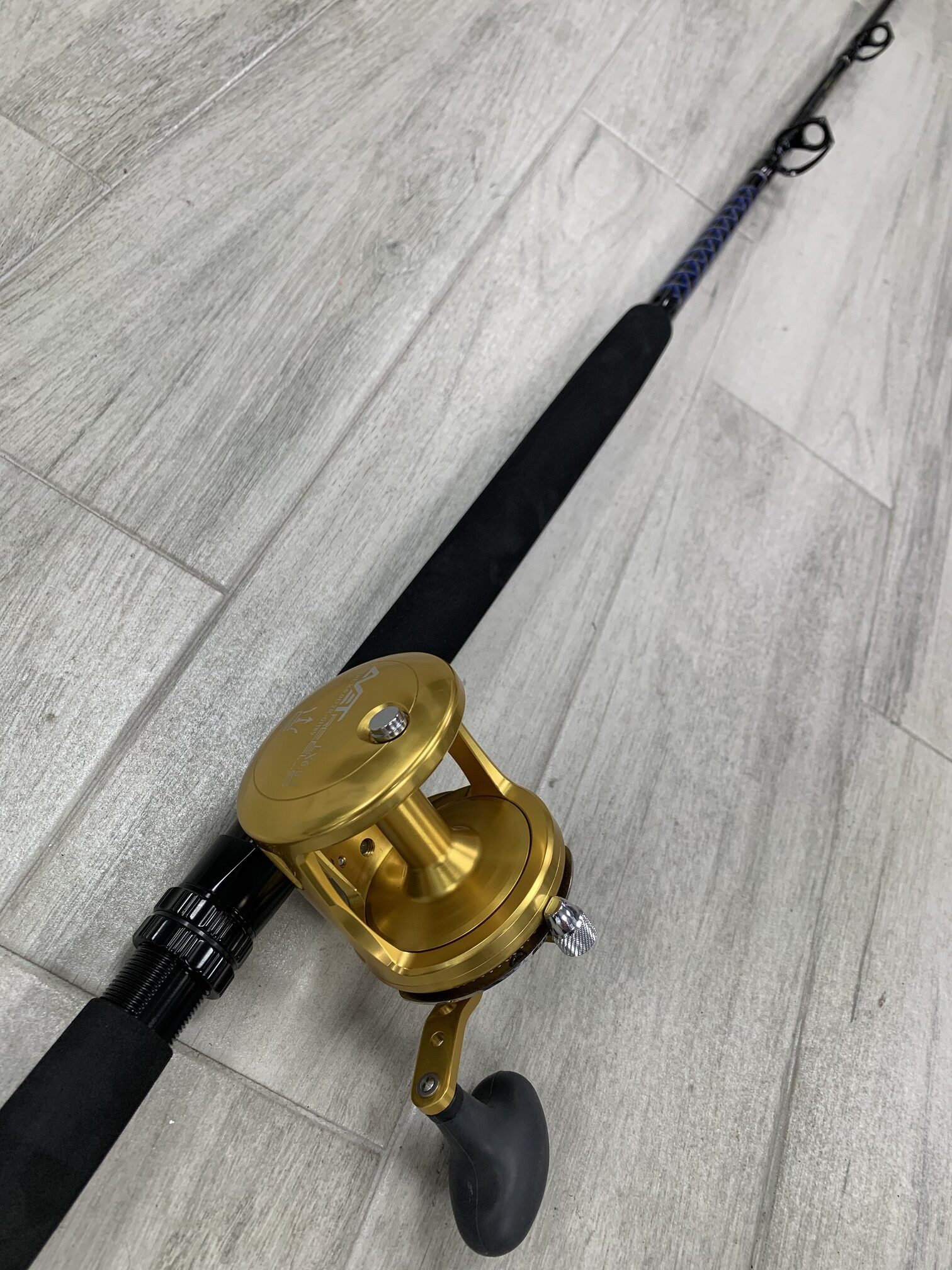 7' Kingfish 20-50 Live Bait and Bottom Fishing Rod with Avet LX G2 Gold Reel