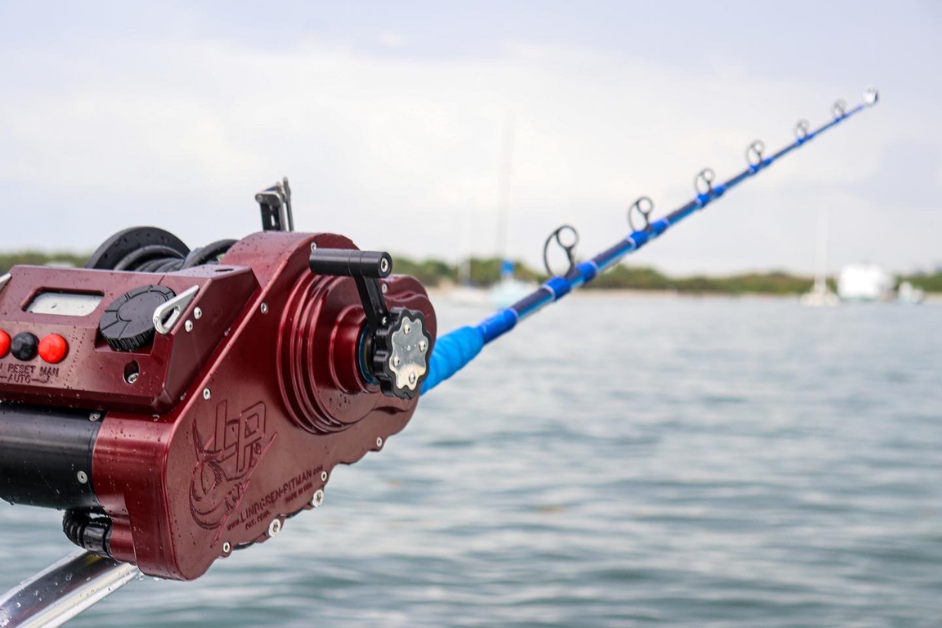 LP S1200 Variable Speed – Custom Red w/ Custom Painted Swordfish Rod –  Connley Fishing