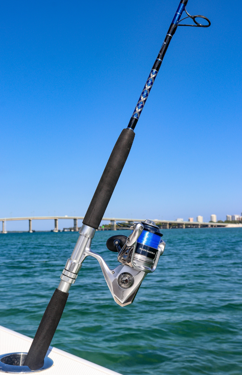 Diamond Series Blue/Silver VJS Spinning Rod – Connley Fishing