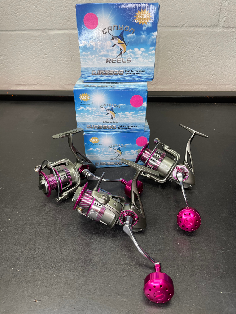 OVERSTOCK Canyon DJR3500 Pink Spinning Reels