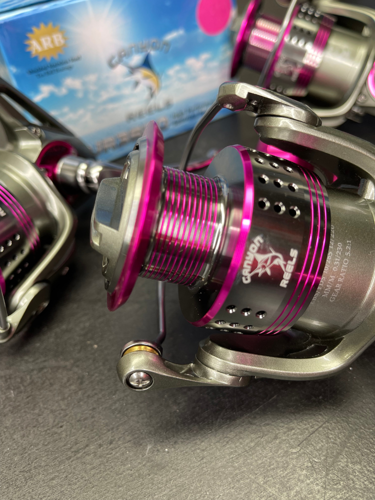 OVERSTOCK Canyon DJR3500 Pink Spinning Reels – Connley Fishing