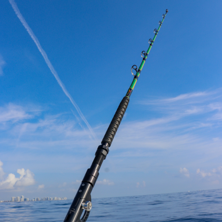 Limited Edition Rasta-Painted 7' Carbon Fiber Slow Pitch Jigging Rod