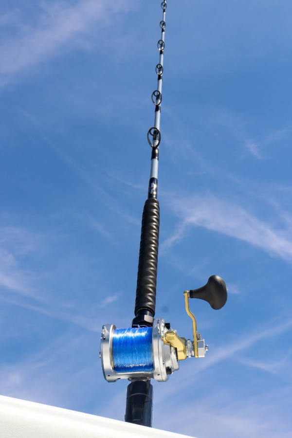 Limited Edition Hand-Painted Gray 6' Stand Up 30-80# Calstar Trolling Rods - Image 8