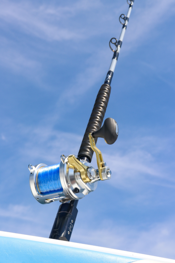 Limited Edition Hand-Painted Gray 6' Stand Up 30-80# Calstar Trolling Rods - Image 7