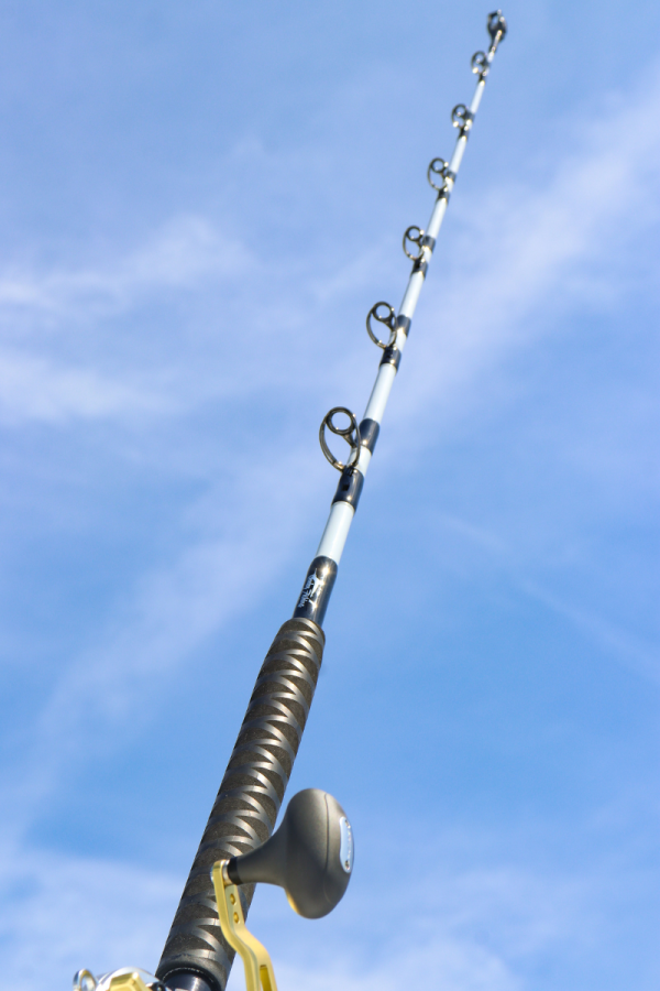 Limited Edition Hand-Painted Gray 6' Stand Up 30-80# Calstar Trolling Rods - Image 6