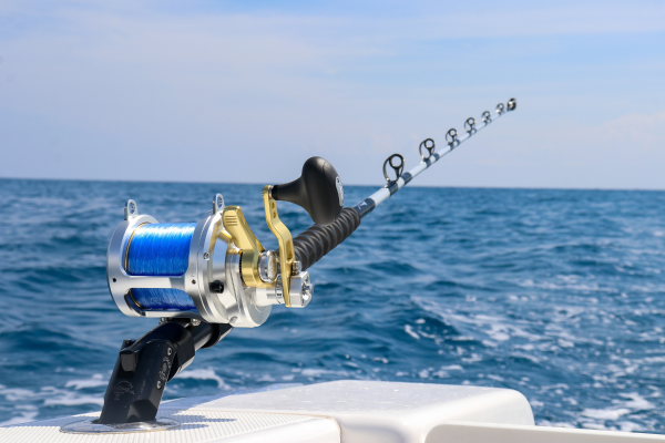 Limited Edition Hand-Painted Gray 6' Stand Up 30-80# Calstar Trolling Rods - Image 4