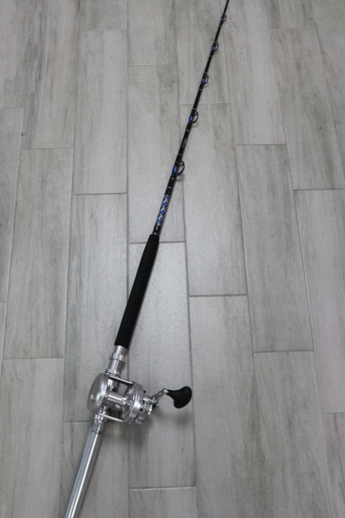 OVERSTOCK Four 6' Diamond Series Blue/Silver Stand Up Trolling Rod Bundle