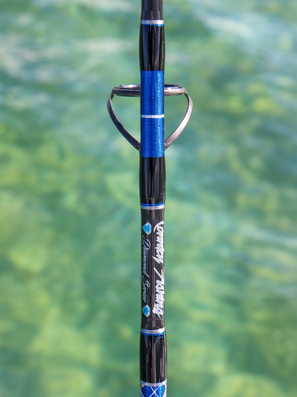 OVERSTOCK (2) Blue/Silver Diamond Series 7' Graphite 15-30# Spinning Rod with (2) Saragossa 8000 Combos - Image 2