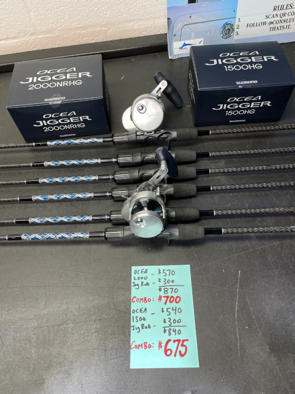 OVERSTOCK 6'6" Blue/Silver Carbon Fiber Slow Pitch Jigging Combos - Image 5