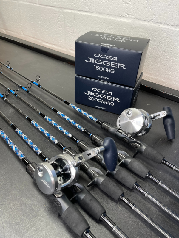 OVERSTOCK 6'6" Blue/Silver Carbon Fiber Slow Pitch Jigging Combos - Image 8