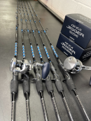 OVERSTOCK 6'6" Blue/Silver Carbon Fiber Slow Pitch Jigging Combos