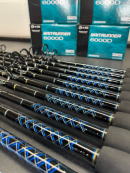 OVERSTOCK(2) 6'6" Blue/Gold Fluke Slayer Spin Rod with (2) Baitrunner 6000 Combos