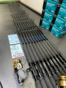 OVERSTOCK(2) 6'6" Blue/Gold Fluke Slayer Spin Rod with (2) Baitrunner 6000 Combos