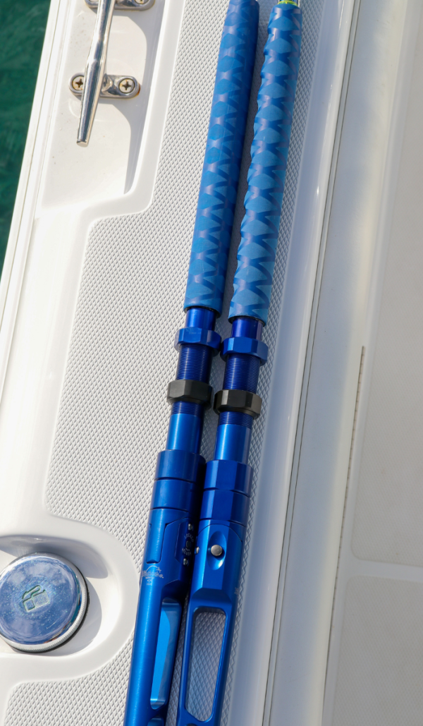 Custom Painted Mahi 6' Trolling Rod w/ Winthrop Roller Top - Image 4