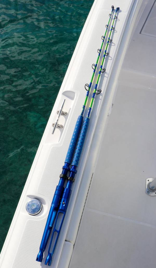 Custom Painted Mahi 6' Trolling Rod w/ Winthrop Roller Top - Image 8