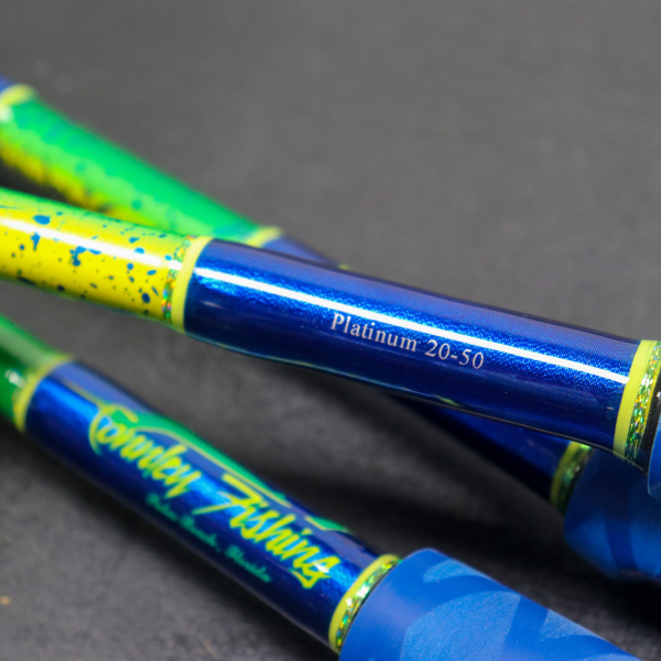 Custom Painted Mahi 6' Trolling Rod w/ Winthrop Roller Top - Image 15