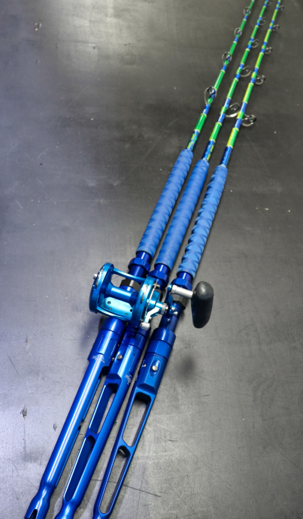 Custom Painted Mahi 6' Trolling Rod w/ Winthrop Roller Top - Image 14