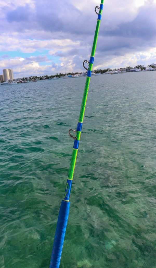Custom Painted Mahi 7' 20-50# 700M Conventional Rod (Kingfish) - Image 9