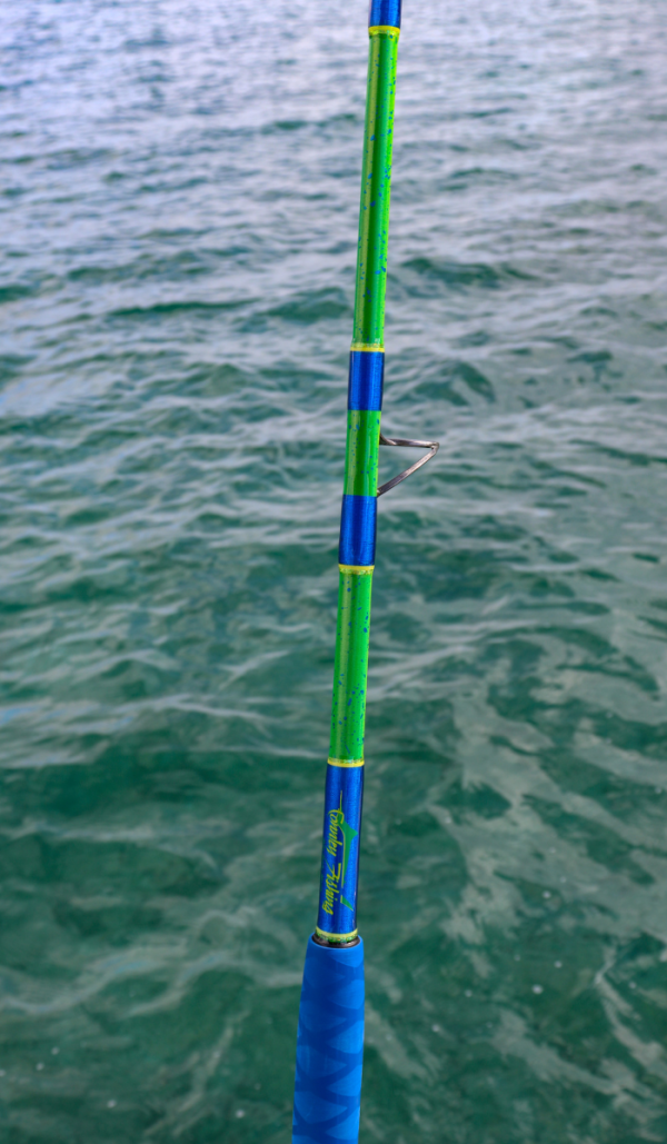 Custom Painted Mahi 7' 15-50# 700L Spinning Rod (Sailfish Spin) - Image 13