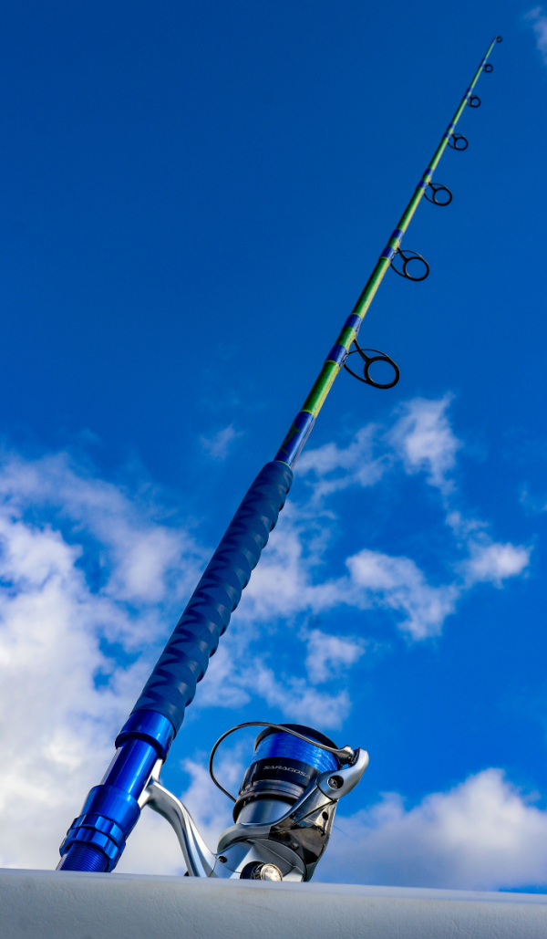 Custom Painted Mahi 7' 15-50# 700L Spinning Rod (Sailfish Spin) - Image 9