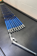 Limited Edition 6' #80-130 High Speed Wahoo Painted Trolling Rods with Winthrop Roller Top