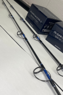OVERSTOCK (2) Blue/Silver Diamond Series 7' Graphite 15-30# Spinning Rod with (2) Saragossa 8000 Combos