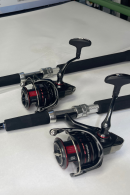 OVERSTOCK (2) Blue/Silver Diamond Series 7' Graphite Spinning Rod with (2) Vanford 4000 Combos
