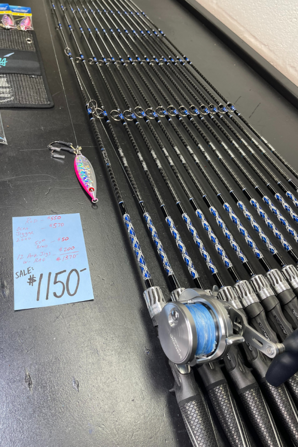 OVERSTOCK Diamond Series 7' Carbon Fiber Slow Pitch Jigging Package (Rod, Reel w/line, Jigs) - Image 8