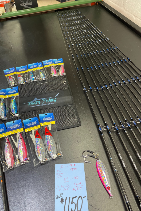 OVERSTOCK Diamond Series 7' Carbon Fiber Slow Pitch Jigging Package (Rod, Reel w/line, Jigs) - Image 3