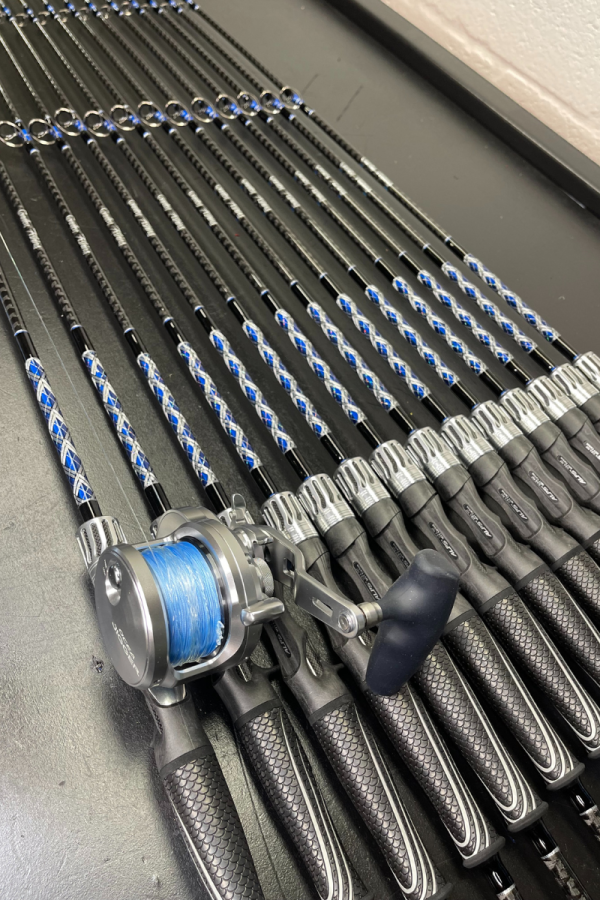 OVERSTOCK Diamond Series 7' Carbon Fiber Slow Pitch Jigging Package (Rod, Reel w/line, Jigs) - Image 2