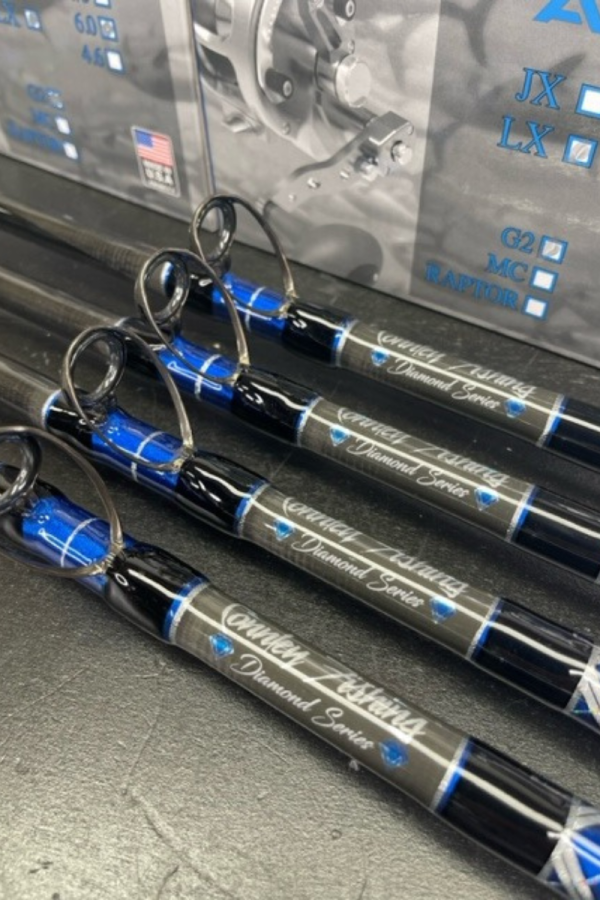 OVERSTOCK Blue/Silver Diamond Series 700L 20-40# Conventional Rod Bundles - Image 3