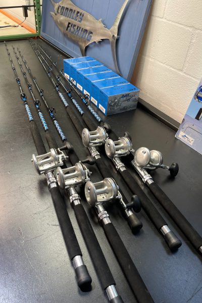 OVERSTOCK Blue/Silver 7' Blue/Silver Kingfish Conventional 6 Combo Bundle