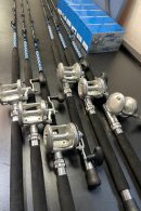 OVERSTOCK Blue/Silver 7' Blue/Silver Kingfish Conventional 6 Combo Bundle