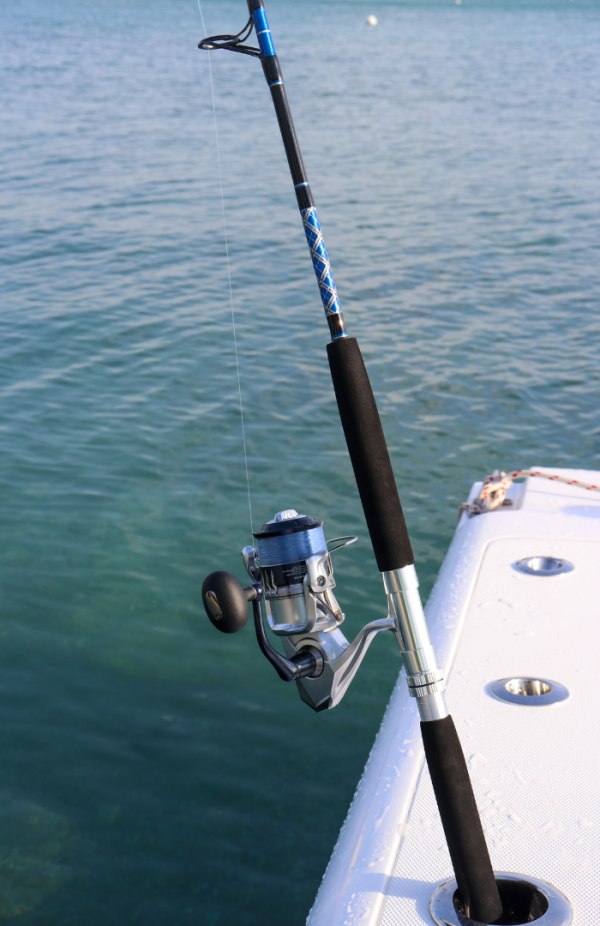 OVERSTOCK (4) Blue/Silver Vertical Jig Spinning Rod Bundle - Image 7