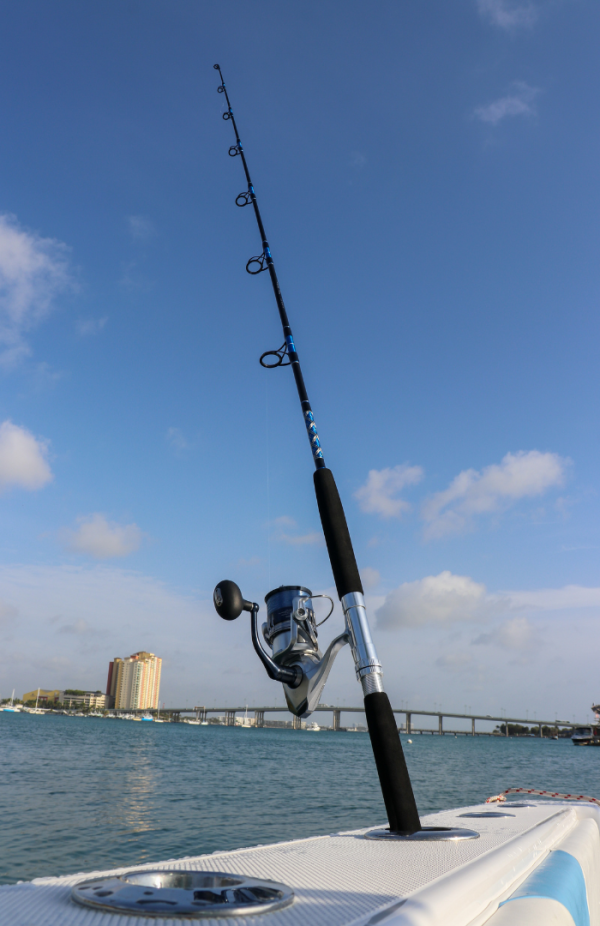 OVERSTOCK (4) Blue/Silver Vertical Jig Spinning Rod Bundle - Image 4