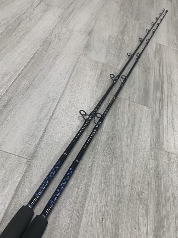 6'6" Blue/Gold Stock Series Fluke Slayer Conventional Rod - Image 2