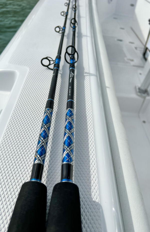 OVERSTOCK Diamond Series Blue/Silver VJP Vertical Jig Conventional 2 Rod Bundle - Image 6