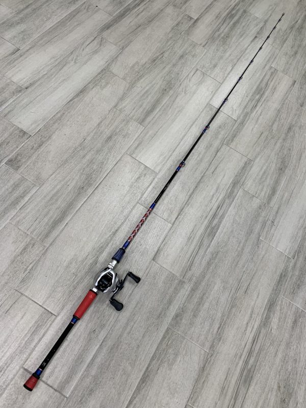 7' Baitcaster USA Themed Rod with Shimano Tranx 200