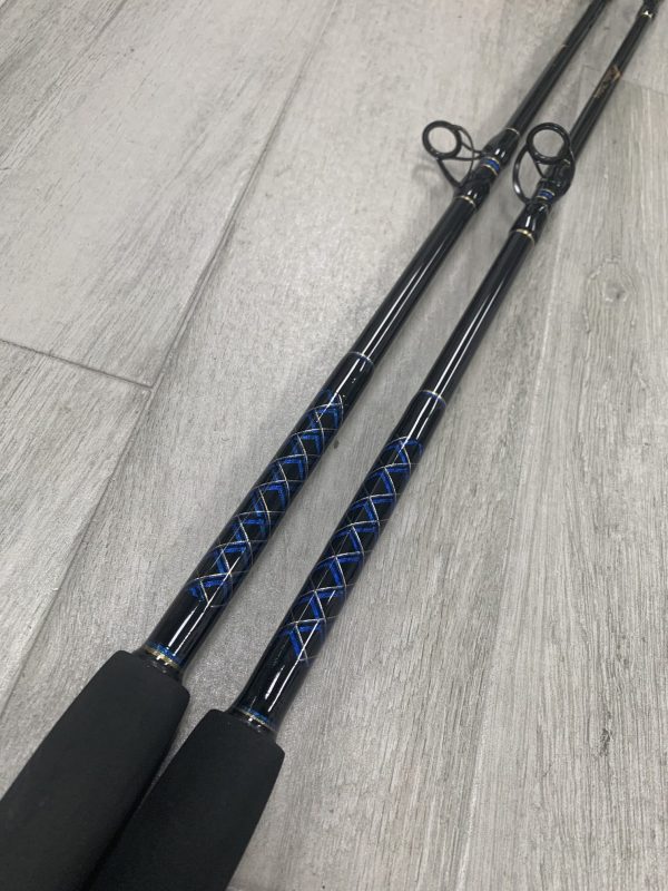 6'6" Blue/Gold Stock Series Fluke Slayer Conventional Rod - Image 4
