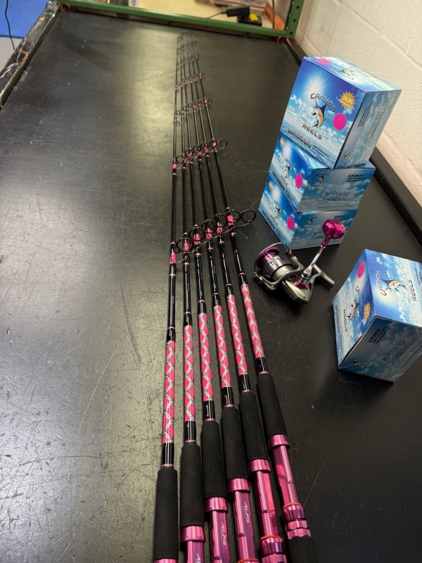Diamond Series 12-20 Spinning Rod – Custom Pink - Image 5