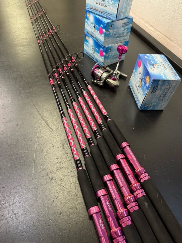 Diamond Series 12-20 Spinning Rod – Custom Pink