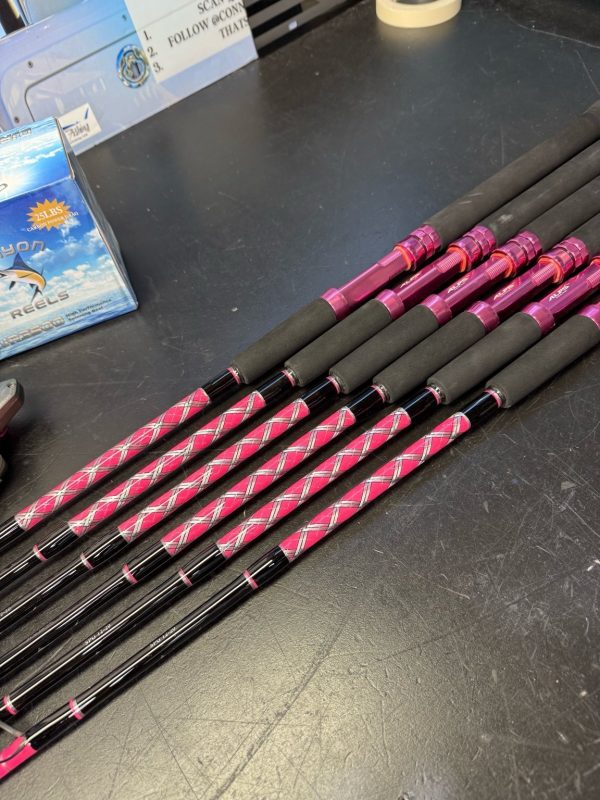 Diamond Series 12-20 Spinning Rod – Custom Pink - Image 4