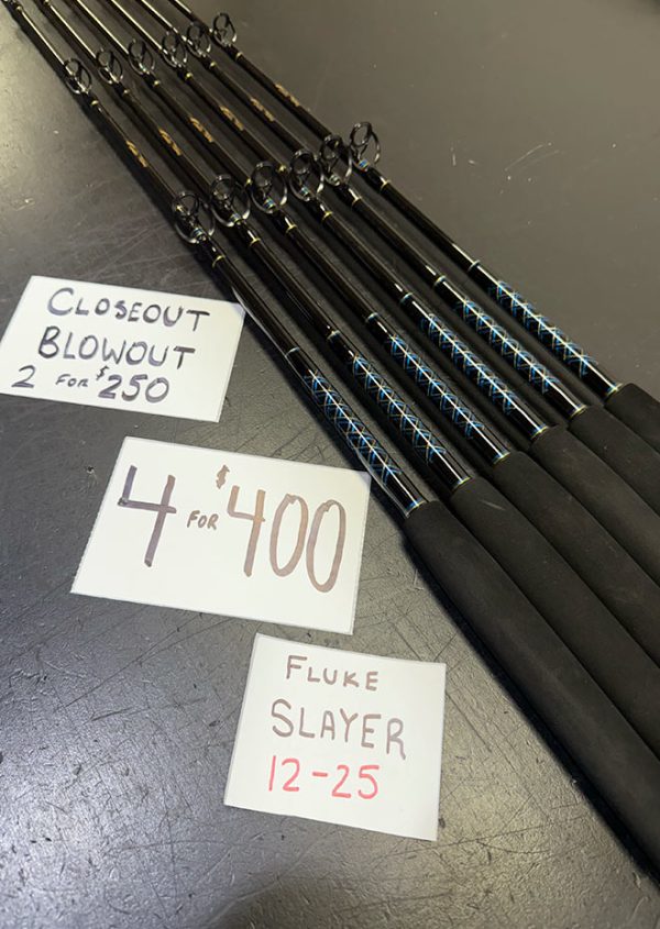 Closeout Bundle - Blue and Gold 6'6" Fluke Slayer Conventional Rods - Image 2