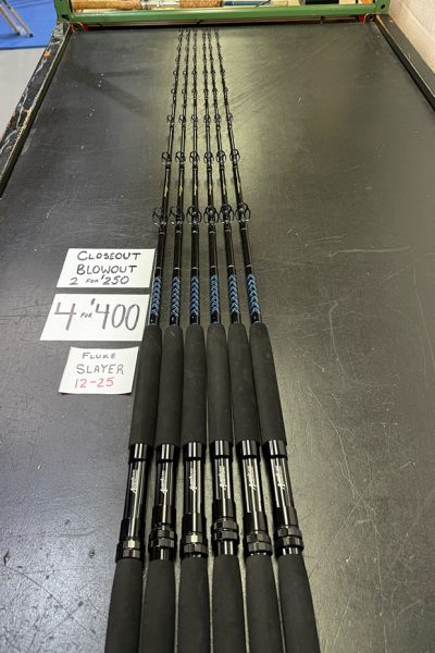 Closeout Bundle - Blue and Gold 6'6" Fluke Slayer Conventional Rods