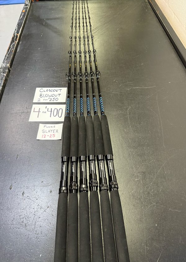 Closeout Bundle - Blue and Gold 6'6" Fluke Slayer Conventional Rods - Image 4